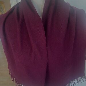 Kynoch Burgundy Wool Scarf Keith Scotland Vintage Unisex